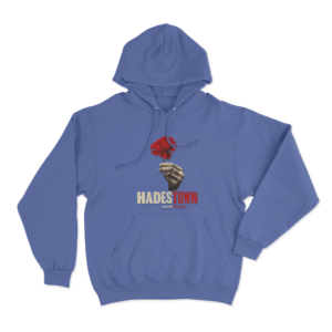 Hadestown Flower Hand Art Unisex Hoodie Blue